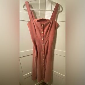 Red summer dress, handmade